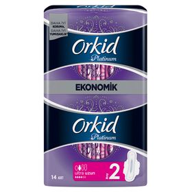 Orkid Platinum Uzun Süper Ekonomik Paket 14 Hijyenik Ped