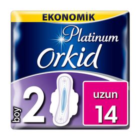Orkid Platinum Uzun Süper Ekonomik Paket 14 Hijyenik Ped