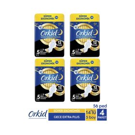 Orkid Süper Ekonomik Ultra Gece Extra Plus 14x4 Hijyenik Ped