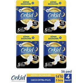 Orkid Süper Ekonomik Ultra Gece Extra Plus 14x4 Hijyenik Ped
