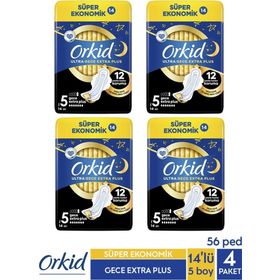 Orkid Süper Ekonomik Ultra Gece Extra Plus 14x4 Hijyenik Ped