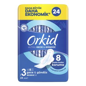 Orkid Ultra Ekstra Dörtlü Paket Gece 24'lü Hijyenik Ped