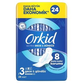 Orkid Ultra Ekstra Dörtlü Paket Gece 24'lü Hijyenik Ped