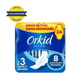 Orkid Ultra Ekstra Dörtlü Paket Gece 24'lü Hijyenik Ped