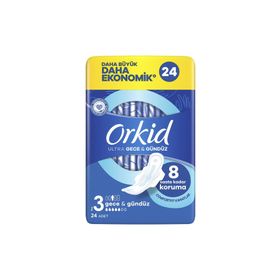 Orkid Ultra Ekstra Dörtlü Paket Gece 24'lü Hijyenik Ped