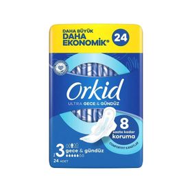 Orkid Ultra Ekstra Dörtlü Paket Gece 24'lü Hijyenik Ped