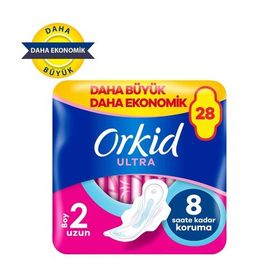 Orkid Ultra Ekstra Dörtlü Paket Uzun 28'li Hijyenik Ped