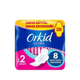 Orkid Ultra Ekstra Dörtlü Paket Uzun 28'li Hijyenik Ped