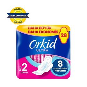 Orkid Ultra Ekstra Dörtlü Paket Uzun 28'li Hijyenik Ped