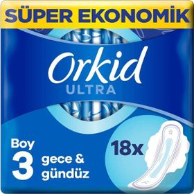 Orkid Ultra Ekstra Gece Süper Ekonomik Paket 18'li Hijyenik Ped