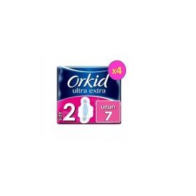 Orkid Ultra Extra 2 Numara Uzun 7li 4 Adet Hijyenik Ped