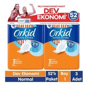 Orkid Ultra Extra Cesaret Paketi 3x52'li 156 Adet Normal Ped
