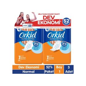 Orkid Ultra Extra Cesaret Paketi 3x52'li 156 Adet Normal Ped