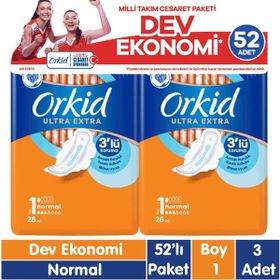 Orkid Ultra Extra Cesaret Paketi 3x52'li 156 Adet Normal Ped