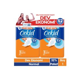 Orkid Ultra Extra Cesaret Paketi 52'li Normal Ped
