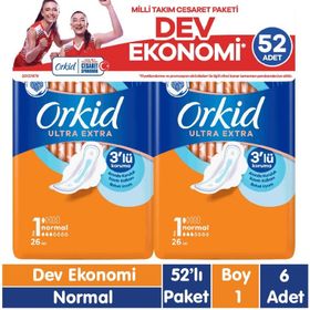 Orkid Ultra Extra Cesaret Paketi 6x52'li 312 Adet Normal Ped
