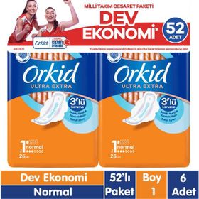 Orkid Ultra Extra Cesaret Paketi 6x52'li 312 Adet Normal Ped