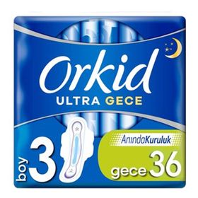 Orkid Ultra Extra Gece Cesaret Paketi 36'lı Hijyenik Ped