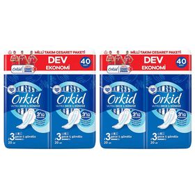 Orkid Ultra Extra Gece Cesaret Paketi 80'li 40x2 Ped