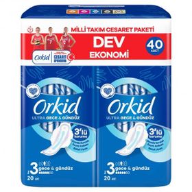 Orkid Ultra Extra Gece Cesaret Paketi 80'li 40x2 Ped