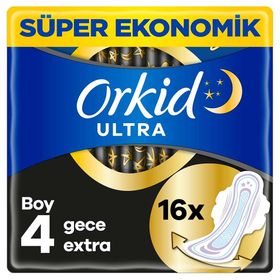 Orkid Ultra Extra Gece Extra Boy 4 16'lı Ped