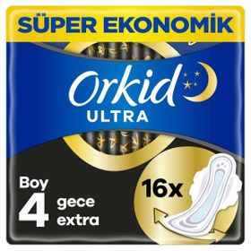 Orkid Ultra Extra Gece Extra Boy 4 16'lı Ped