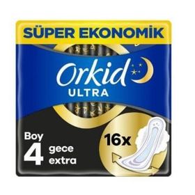 Orkid Ultra Extra Gece Extra Boy 4 16'lı Ped