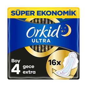 Orkid Ultra Extra Gece Extra Boy 4 16'lı Ped