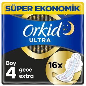 Orkid Ultra Extra Gece Extra Boy 4 16'lı Ped