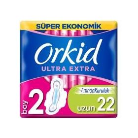 Orkid Ultra Extra Hijyenik Ped Uzun Süper Ekonomik Paket 22 Ped