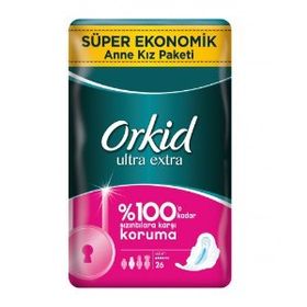 Orkid Ultra Extra Hijyenik Uzun Süper Ekonomik 26 Ped