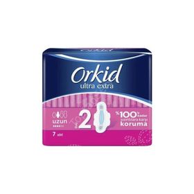 Orkid Ultra Extra Hijyenik Uzun Tekli Paket 7x24 Adet Ped