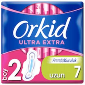 Orkid Ultra Extra Hijyenik Uzun Tekli Paket 7x24 Adet Ped