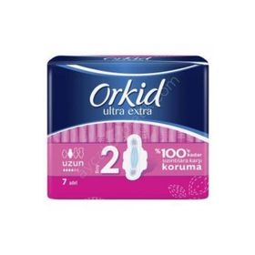 Orkid Ultra Extra Hijyenik Uzun Tekli Paket 7x24 Adet Ped