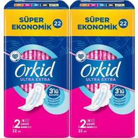 Orkid Ultra Extra Koruma Uzun 2x22 Adet Hijyenik Ped