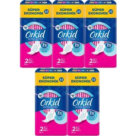 Orkid Ultra Extra Koruma Uzun 5x22 Adet Hijyenik Ped