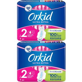 Orkid Ultra Extra Koruma Uzun 7x2 Adet Hijyenik Ped