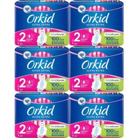 Orkid Ultra Extra Koruma Uzun 7x6 Adet Hijyenik Ped