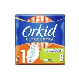 Orkid Ultra Extra Normal Tekli Paket 8 Adet Hijyenik Ped