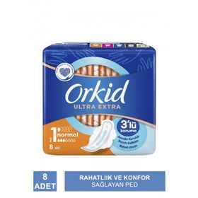 Orkid Ultra Extra Normal Tekli Paket 8 Adet Hijyenik Ped