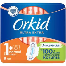 Orkid Ultra Extra Normal Tekli Paket 8 Adet Hijyenik Ped