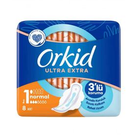 Orkid Ultra Extra Normal Tekli Paket 8 Adet Hijyenik Ped