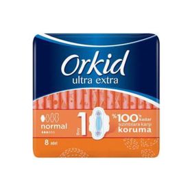 Orkid Ultra Extra Normal Tekli Paket 8x24 Adet Hijyenik Ped