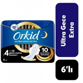 Orkid Ultra Extra Tekli Gece Extra 6 Adet Ped