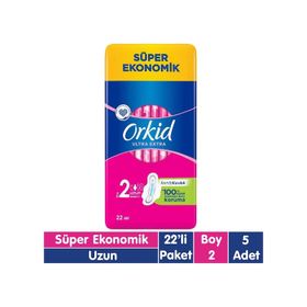 Orkid Ultra Extra Uzun 22x5 Adet Hijyenik Ped