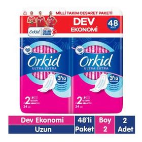 Orkid Ultra Extra Uzun 2x48 Cesaret Paketi Hijyenik Ped