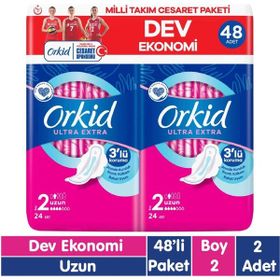 Orkid Ultra Extra Uzun 2x48 Cesaret Paketi Hijyenik Ped