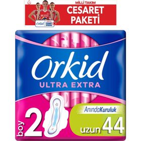 Orkid Ultra Extra Uzun 44x6 Adet Cesaret Paketi Hijyenik Ped