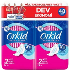 Orkid Ultra Extra Uzun 48 Cesaret Paketi Hijyenik Ped