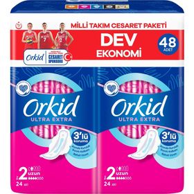 Orkid Ultra Extra Uzun 48 Cesaret Paketi Hijyenik Ped